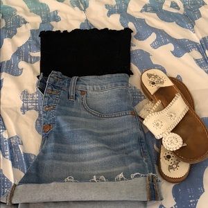 Made well high rise denim shorts size 27